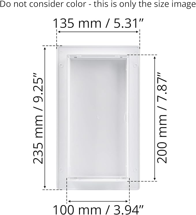 4x8 Inch White Access Panel – ABS Plastic Rectangular Wall & Ceiling Access Door - Image 3