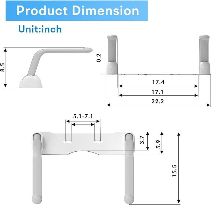 Toilet Safety Rail, Heavy Duty Foldable Toilet Handrail, Aluminum Alloy Support - Image 7