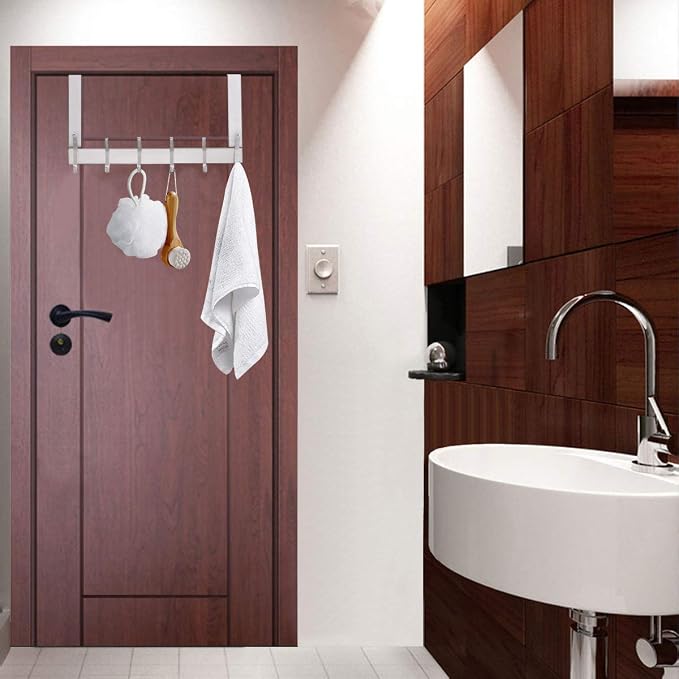 DOKU Over The Door Hooks, Stainless Steel Heavy Duty Over Door Hanger Holder - Image 7