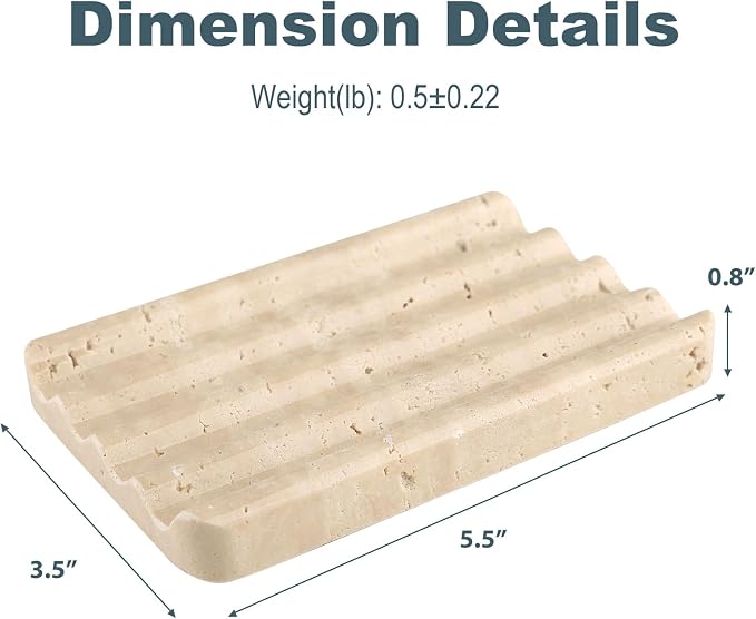 Marble Soap Dish, Easy Cleaning Natural Stone Sponge Holder - Image 6
