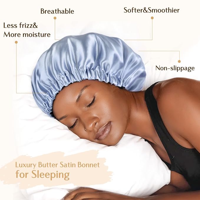 YANIBEST Adjustable Satin Bonnet Double Layer Hair Bonnet - Image 2