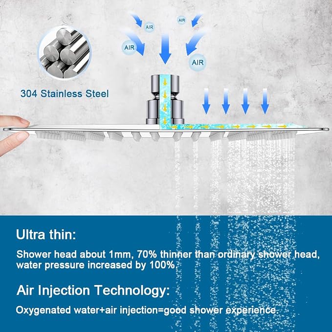 POP SANITARYWARE 12 Inch Shower Head - Image 2