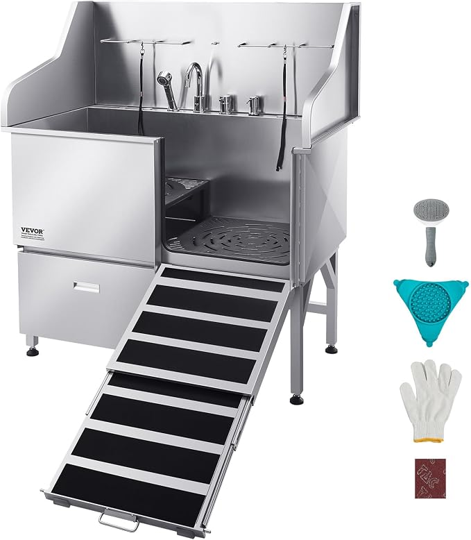 VEVOR Professional 304 Stainless Steel Dog Bathing Station, 50 inch Pet by VEVOR