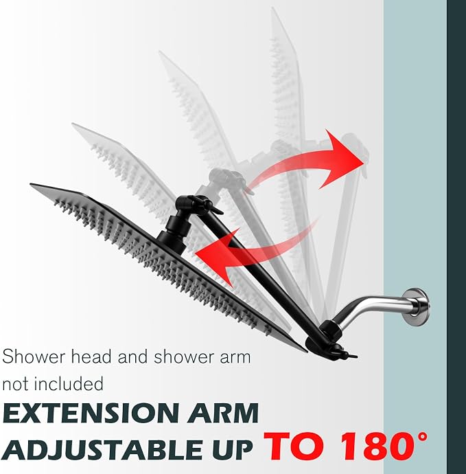 Heavy Duty Adjustable Shower Arm, Strong Load Support, No Sagging, Keeps Shower - Image 5