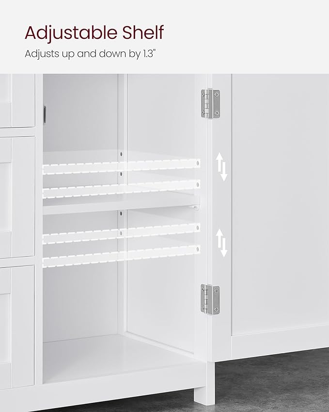 VASAGLE Floor Storage Cabinet, Freestanding Storage Unit - Image 5
