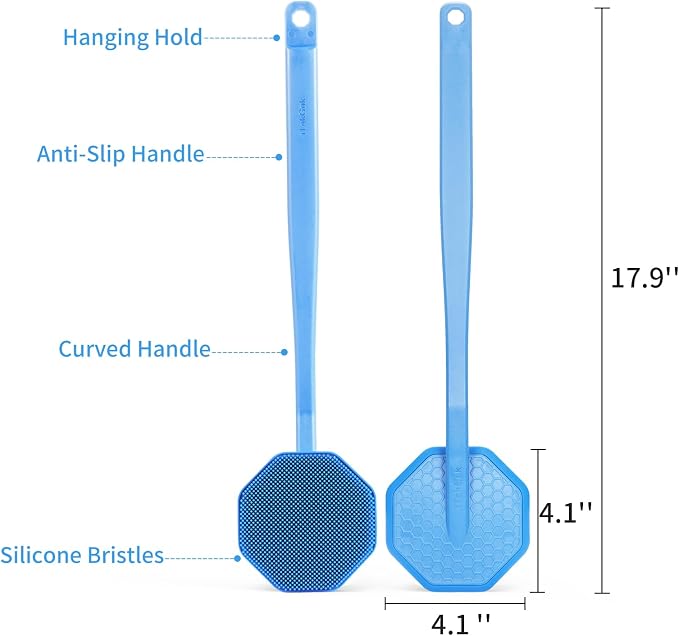 iTokGoK® Silver-Infused Silicone Back Scrubber - Image 5