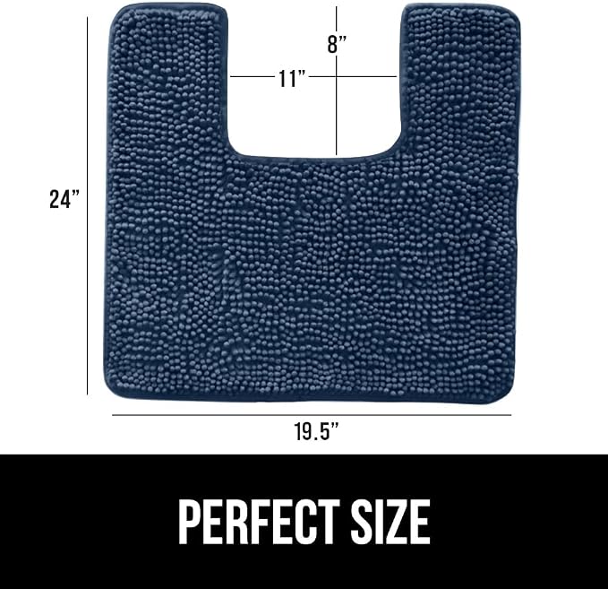GORILLA GRIP Plush Absorbent Shaggy Chenille Bath Rug Mat - Image 2