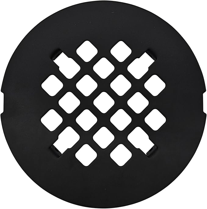 4 ¼” Matte Black Snap-in Shower Drain Cover by OrangeDesignProductionCo