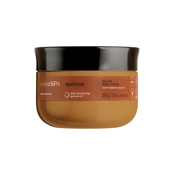 Nativa SPA by O Boticário Quinoa Sugar Body Scrub, Gentle Exfoliation & Skin by NativaSPA