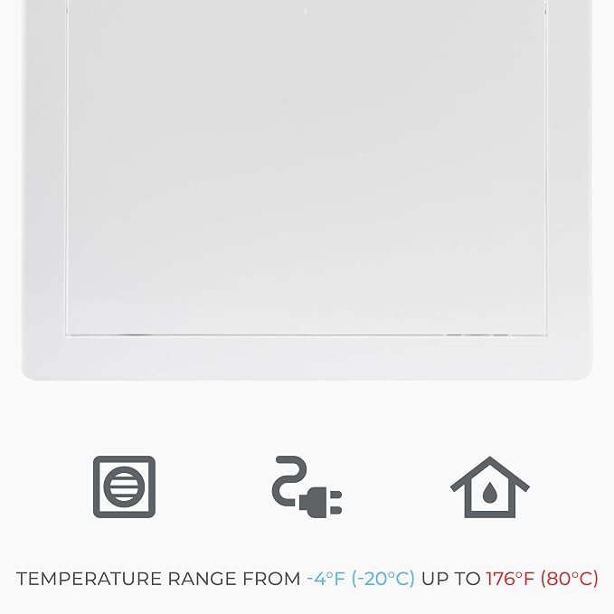 8x8 Inch White Access Panel – ABS Plastic Square Wall & Ceiling Access Door - Image 6