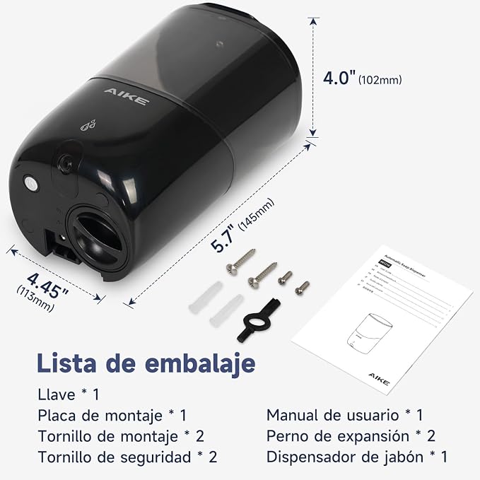 AIKE Wall Mount Automatic Soap Dispenser - Image 7