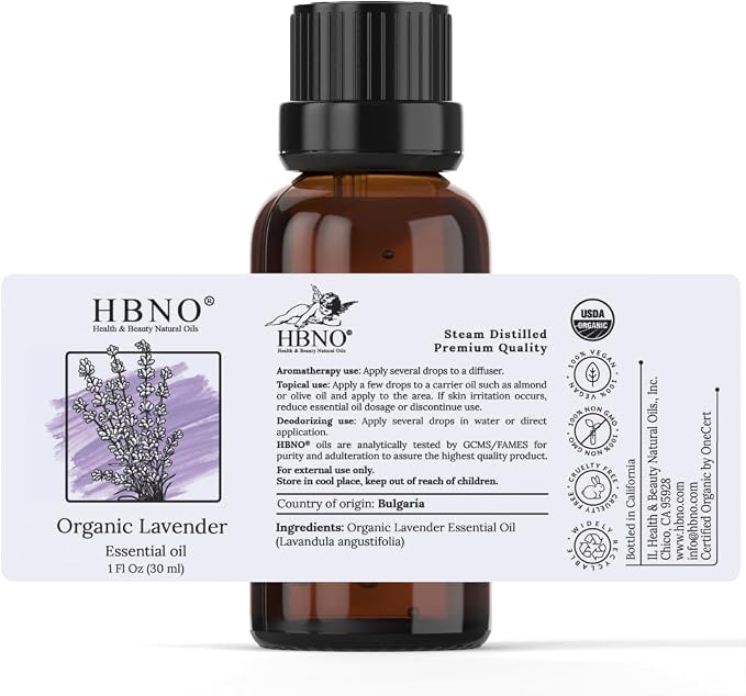 HBNO California Bottled Organic Lavender Essential Oil 1 fl oz - Image 2