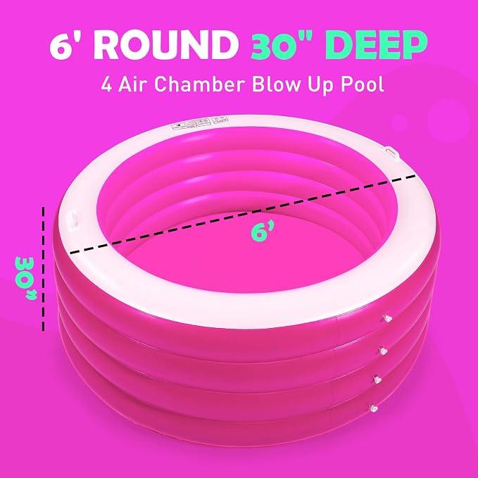 Biange Blow Up Pool, Backyard Inflatable Pool - Image 3