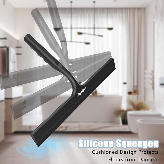 Household Squeegee for Shower Glass Doors, Silicone Shower Squeegee - Image 4