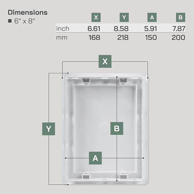 Vent Systems White ABS Plastic Access Panel 6 x 8 Inch - Image 2