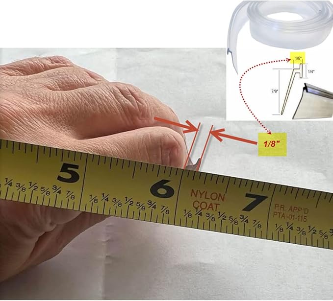 Gordon Glass® Angled Clear Vinyl Slide-in Sweep|Wipe|Seal|Drip - Image 5