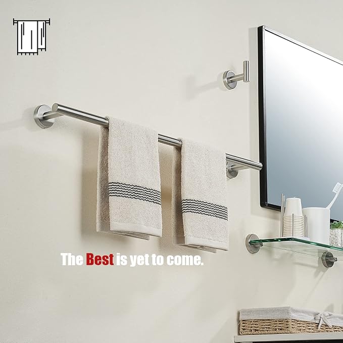 JQK Bath Towel Bar, 27 Inch 304 Stainless Steel Thicken 0.8mm Towel Rack - Image 4