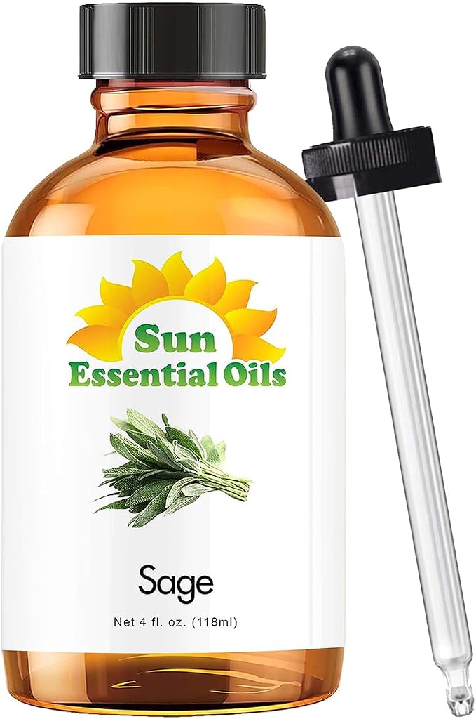 Sun Essential Oils – Sage Essential Oil 4 oz by SunEssentialOils