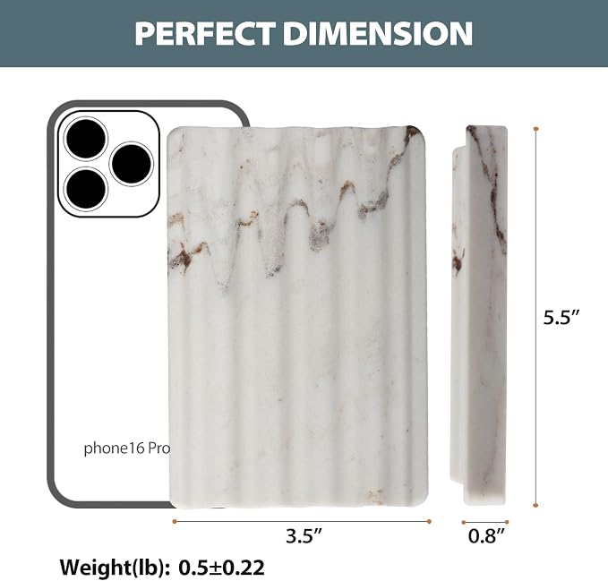 Koville Natural Marble Soap Dish - Image 2