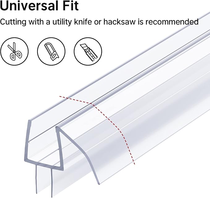 AmazerBath Frameless Shower Door Bottom Seal 39 inch - Image 5