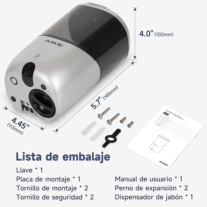 AIKE Wall Mount Automatic Soap Dispenser - Image 7
