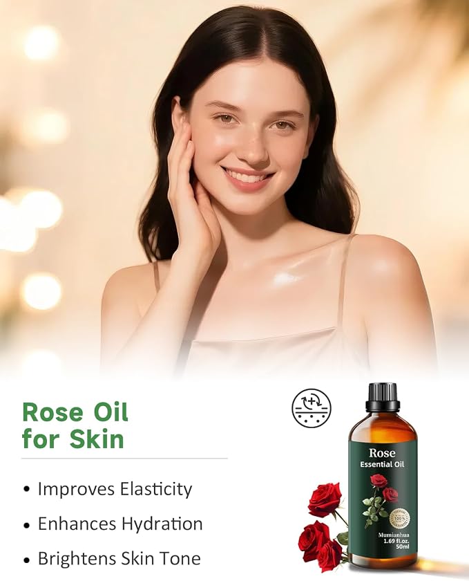 Pure Rose Essential Oil, Mumianhua Natural Rose Oil - Image 3