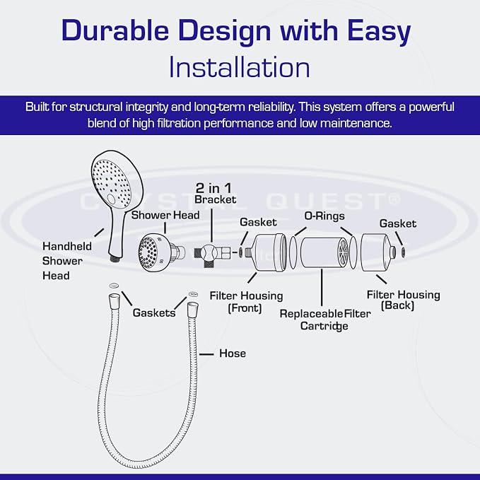 Crystal Quest Luxury Handheld Shower Power Filtration System - Image 6