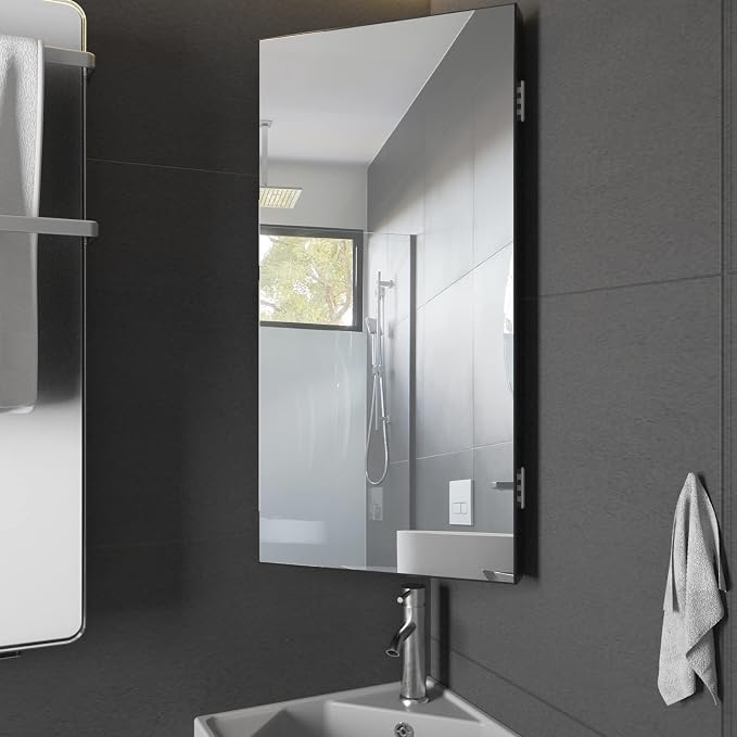 eclife 24" Bathroom Corner Medicine Cabinet W/Mirror, Single Door Bathroom - Image 2