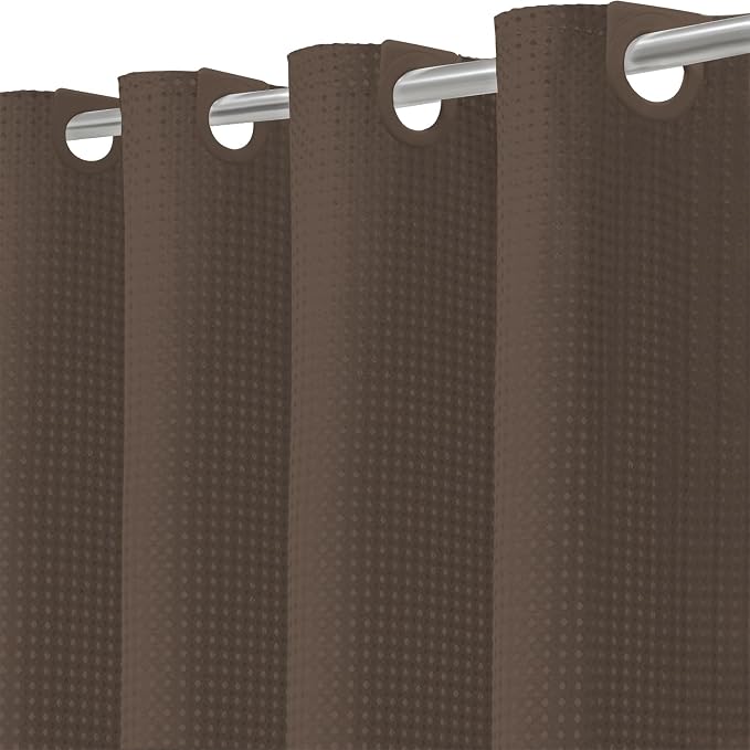 Inhousolu No Hook Waffle Weave Shower Curtain by INHOUSOLUHOMEDECOR