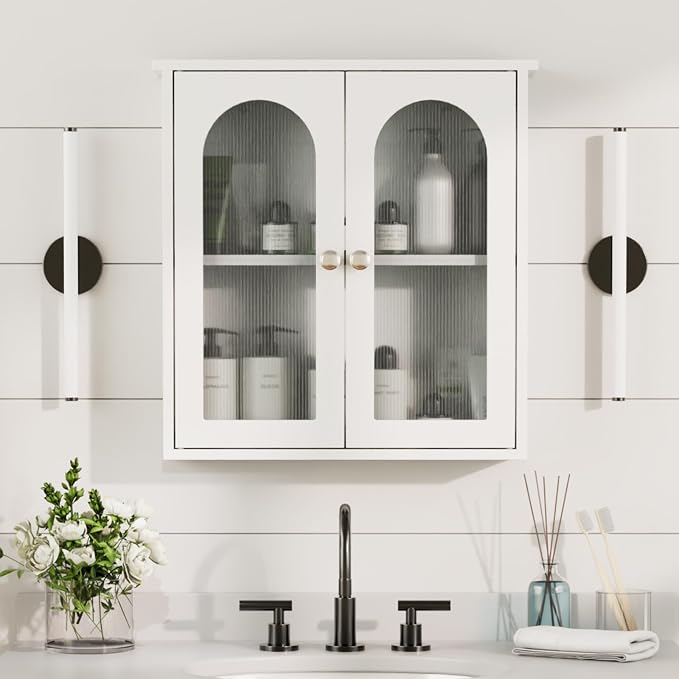 White Bathroom Wall Cabinet, Bathroom Cabinet Wall Mounted - Image 7