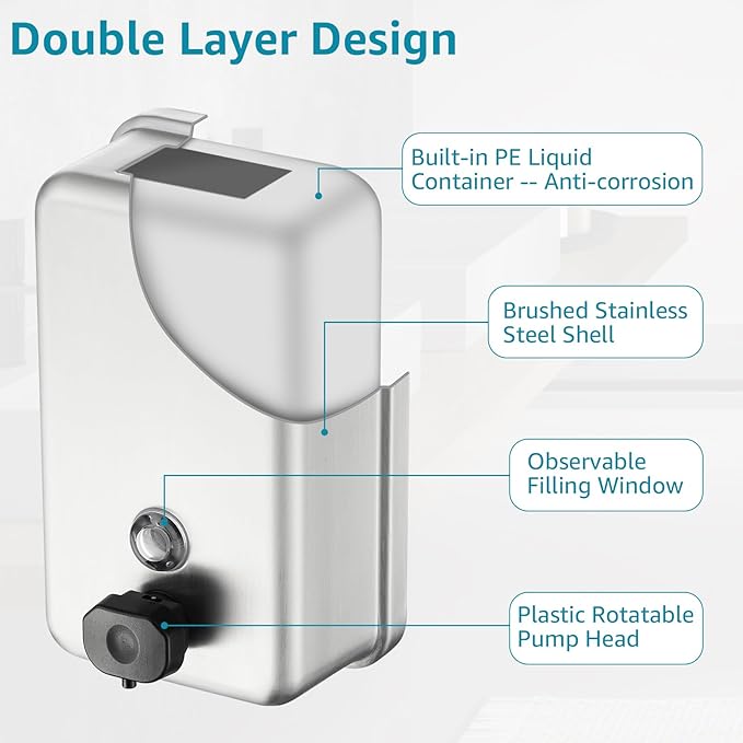 Commercial Wall Mount Soap Dispenser - Image 3