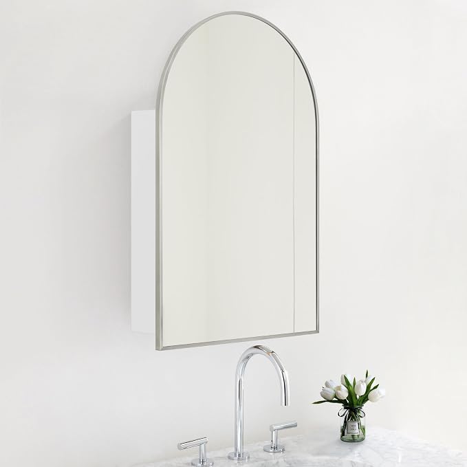 TEHOME 20 x 30'' Brush Nickel Arched Bathroom Medicine Cabinet by TEHOME