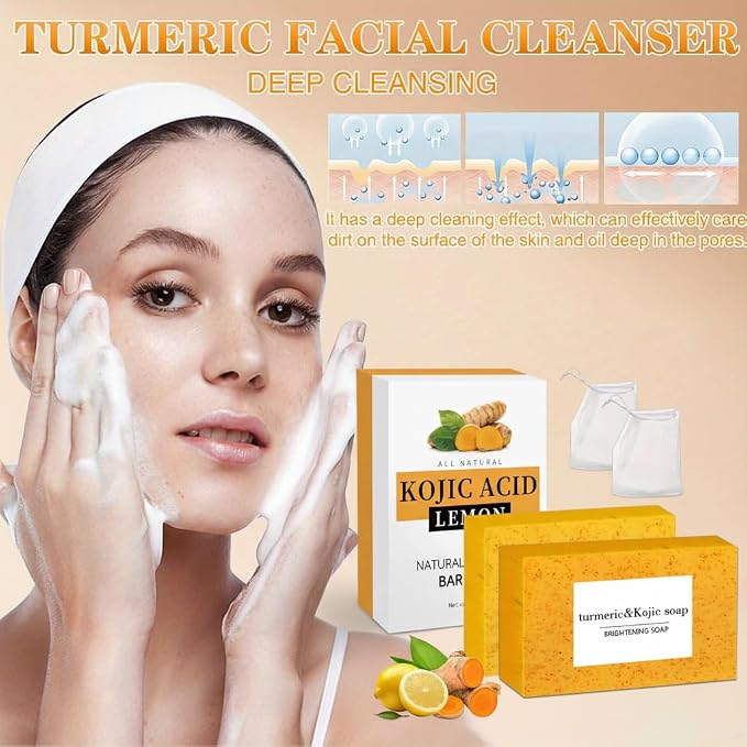 Kojic Acid & Turmeric Soap, Turmeric Kojic Acid Soap - Image 2