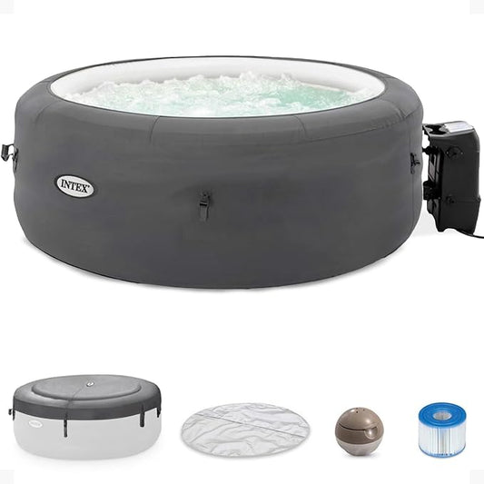 INTEX 28483E SimpleSpa Inflatable Hot Tub 4 Person Bubble Massage Spa: Includes by INTEX