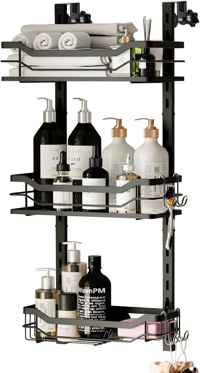 TAILI Hanging Shower Caddy Over The Door Adjustable Hanging Organizer Rack by TAILI
