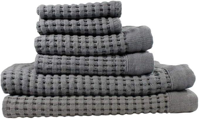 GILDEN TREE Waffle Towel Set Quick Dry Thin | 2 Bath Towels | 2 Hand Towels | 2 by GildenTree
