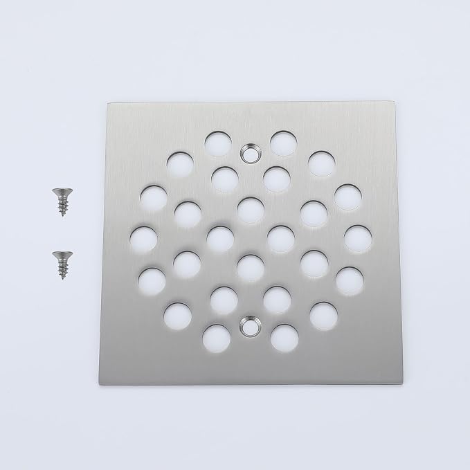Square Style 4-1/4 inch Screw-in Shower Drainer Cover Floor Drainer Grates - Image 3