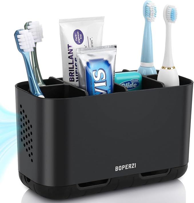 Boperzi Toothbrush Holders for Bathrooms Organizers and Storage, Large Tooth by Boperzi