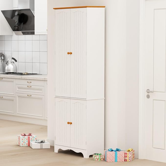 Function Home 72" Kitchen Pantry Cabinet, Freestanding Storage Cabinets - Image 4