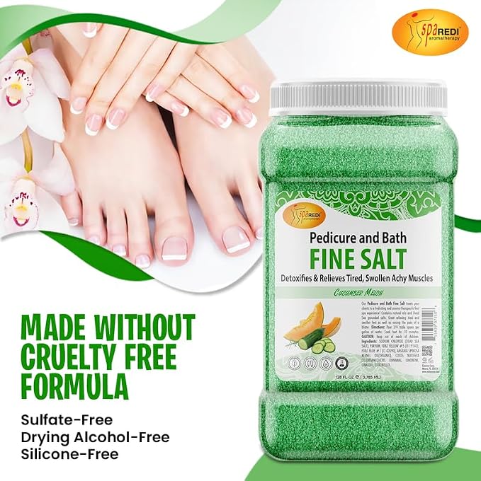 SPA REDI - Detox Foot Soak Pedicure and Bath Fine Salt, Cucumber and Melon - Image 7