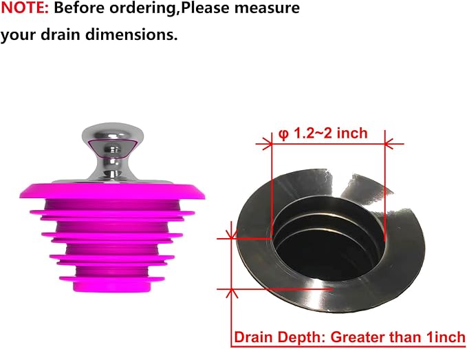 Bathtub Drain Stopper, Silicone Bathtub Stopper, Tub Stopper, Washbasin Drain - Image 6