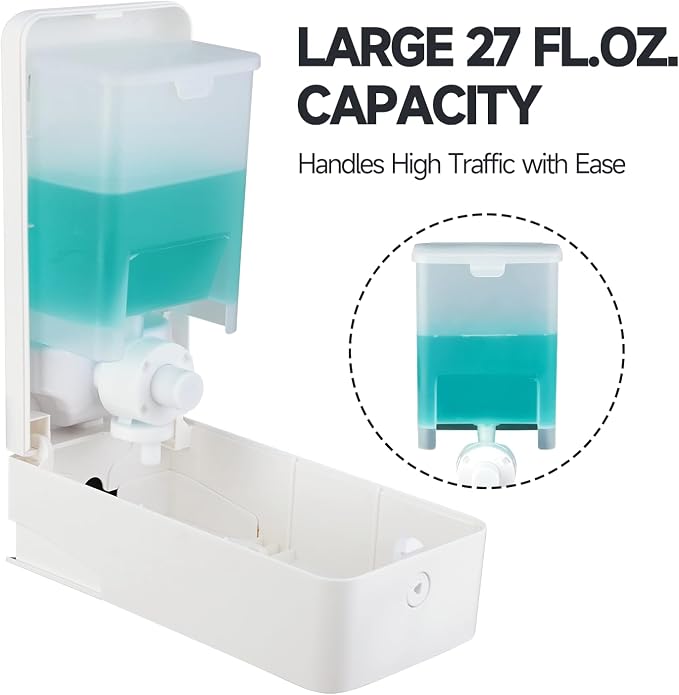 27oz Manual Wall Mounted Soap Dispenser, Use - Image 2