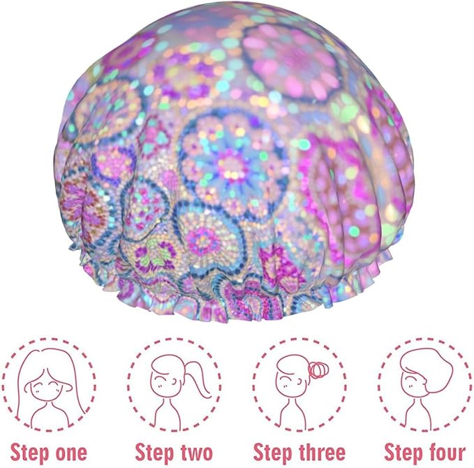 Double Layers Waterproof Shower Caps - Image 7