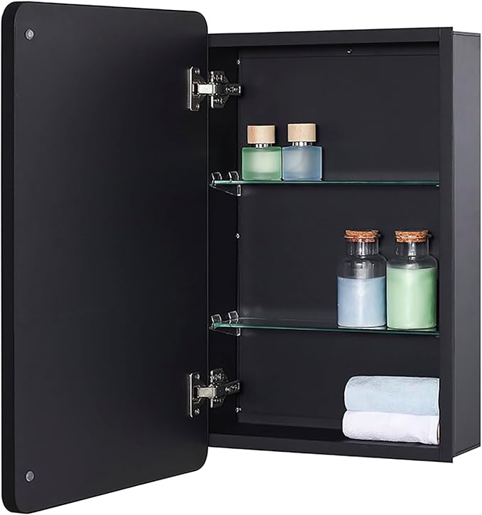 Black Bathroom Mirror Medicine Cabinet - Image 5