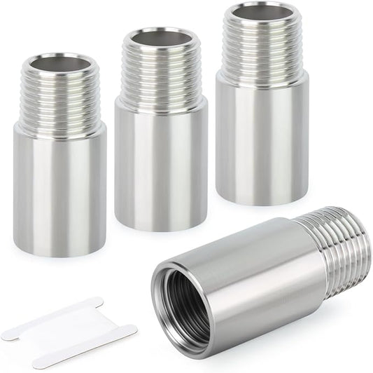 TAISHER 4PCS Stainless Steel Pipe Fittings, 3/8" NPT Male x 3/8" NPT Female by TAISHER