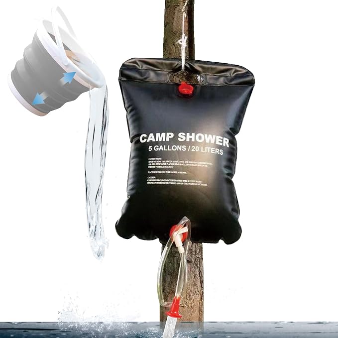 Portable Shower for Camping, Outdoor Camping Shower Bag 5 Gallon/20L, - Image 8