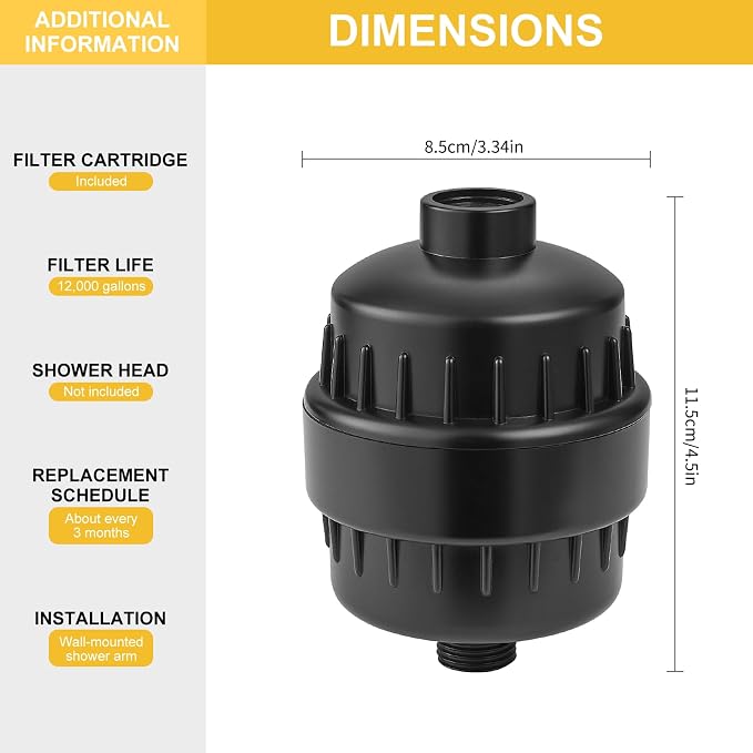 BESy HEAVY DUTY Filter for Hard Water High Output Shower Filtered Universal - Image 7