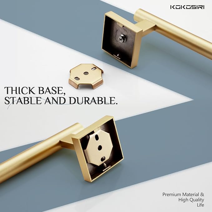 KOKOSIRI Bathroom Towel Bar Bath Towel Holders - Image 9