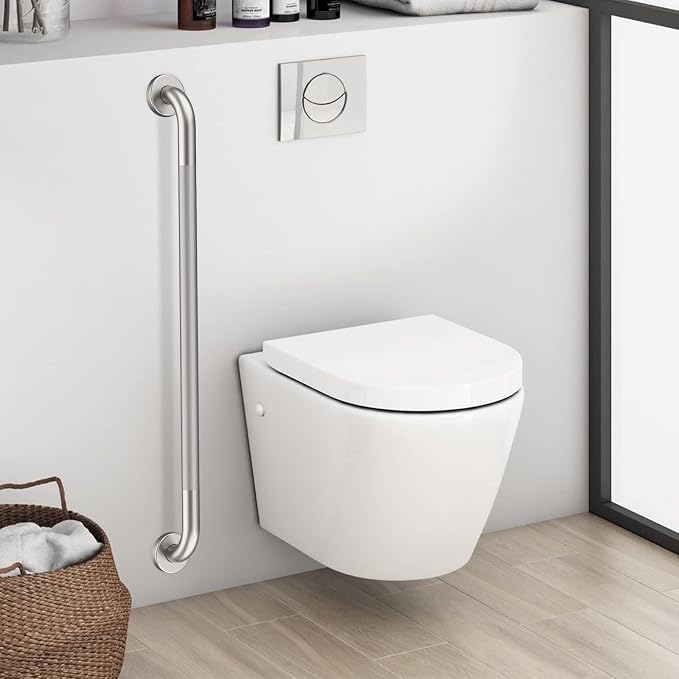 36 Inch Anti Slip Shower Grab Bar, Munzong Satin Brushed Nickel Bathroom Grab - Image 7
