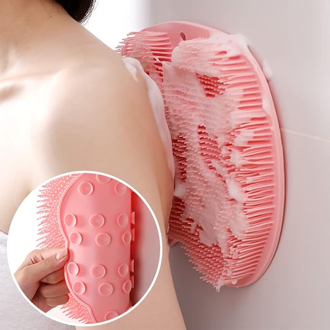 Shower Foot Scrubber Mat with Non-Slip Suction Cups, Foot Back Cleaning Pad - Image 2